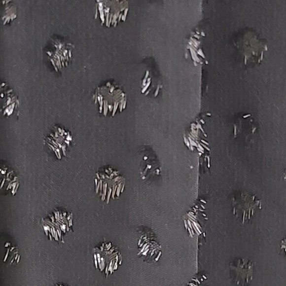 NWT Sexy Black Split Bust Swiss Dot H&M High Low Midi Tiered Halter Dress - Picture 8 of 10